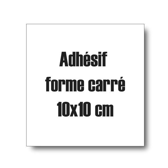 Adhésif à la forme carré 10cm