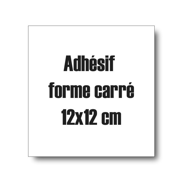 Adhésif à la forme carré 12cm