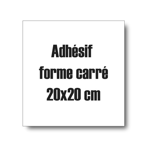 Adhésif à la forme carré 20cm
