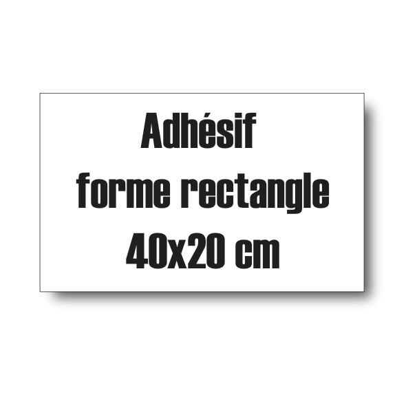 Adhésif forme rectangle 40X20cm