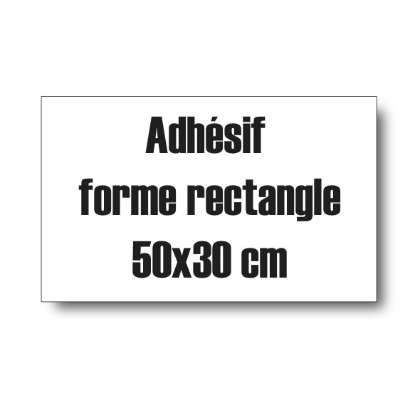 Adhésif forme rectangle 50X30cm