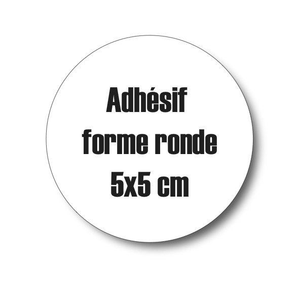 Adhésif à la forme ronde 5 cm