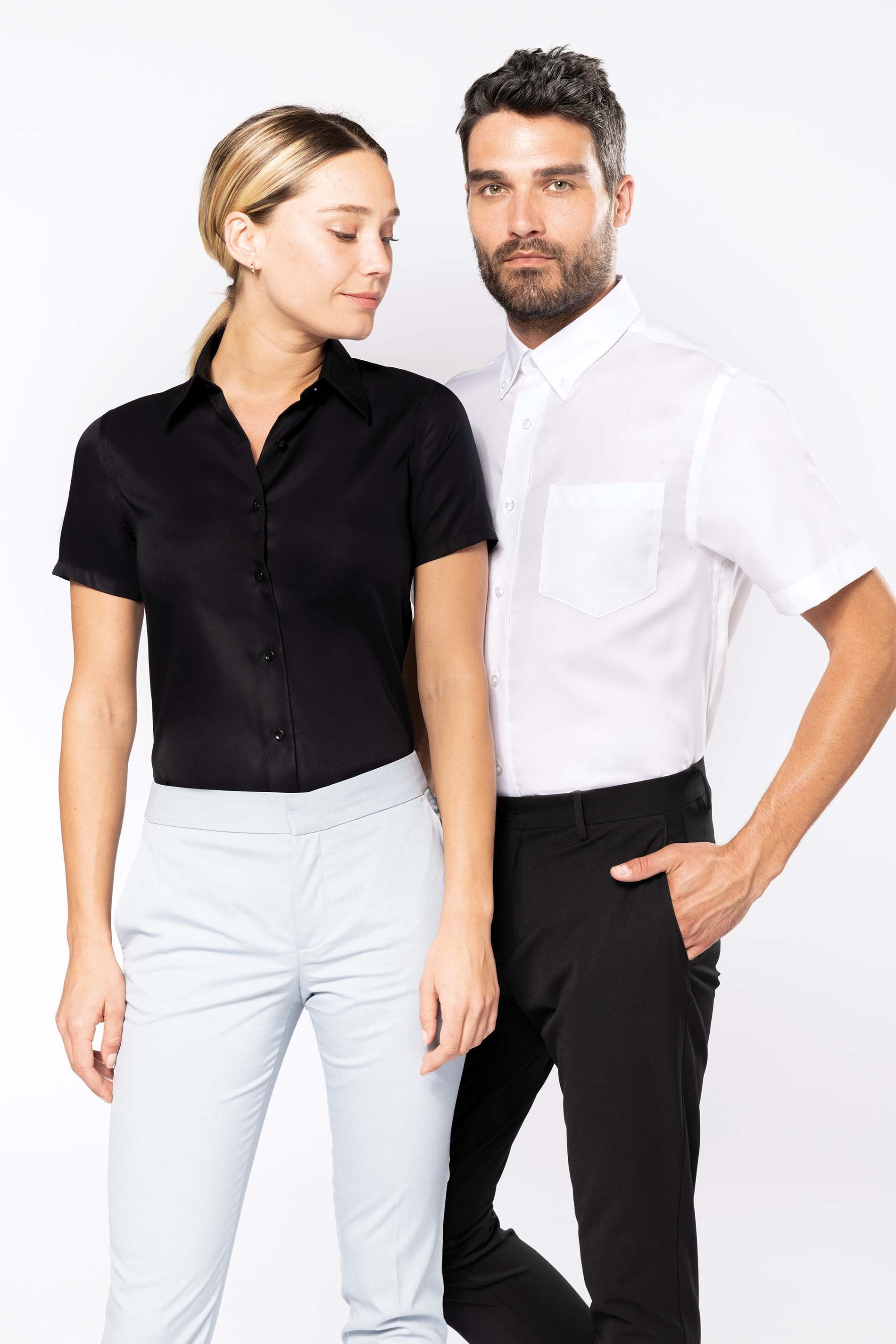 Chemise manches courtes sans repassage