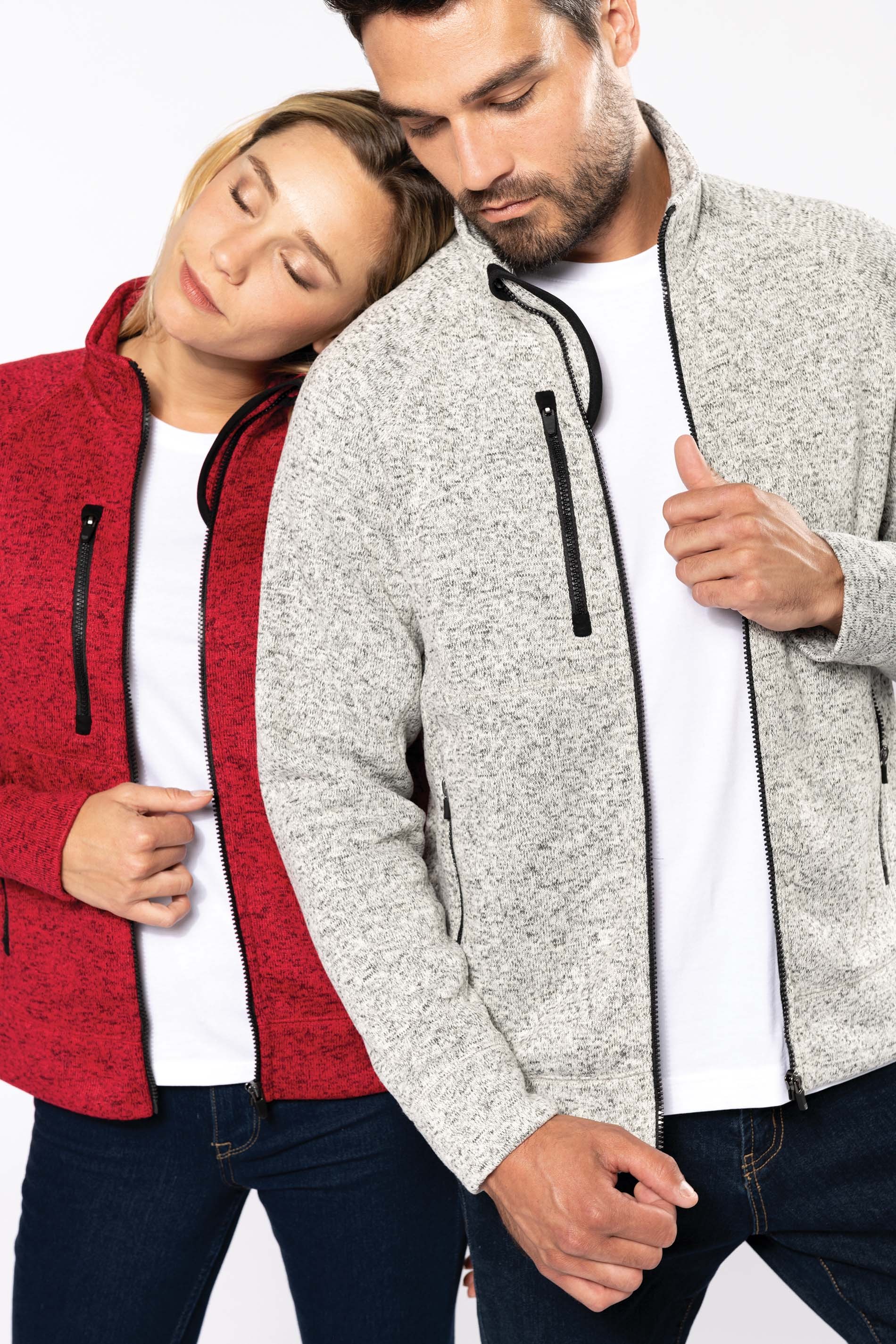 Veste zippée chinée femme