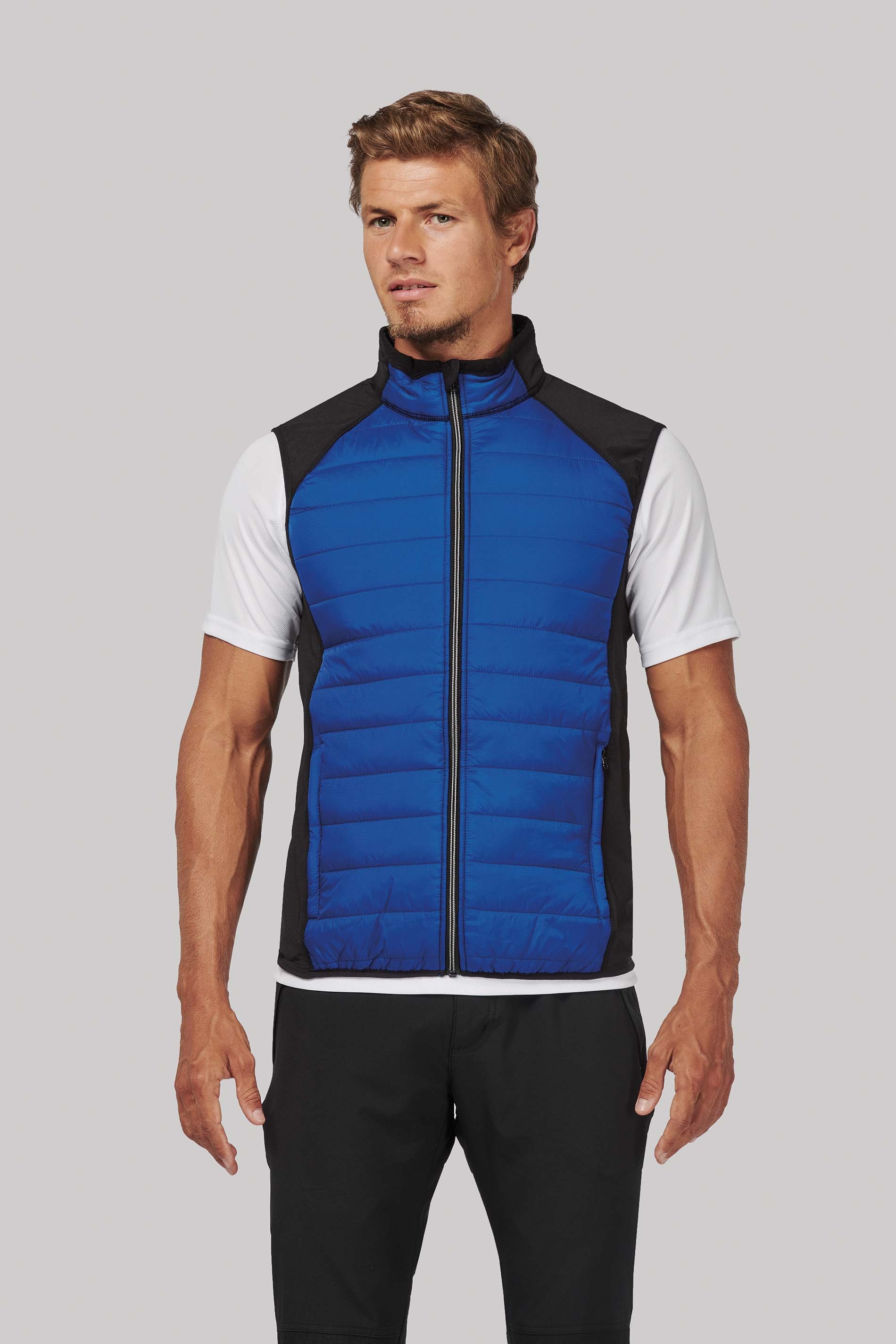 Veste sport bi-matière sans manches
