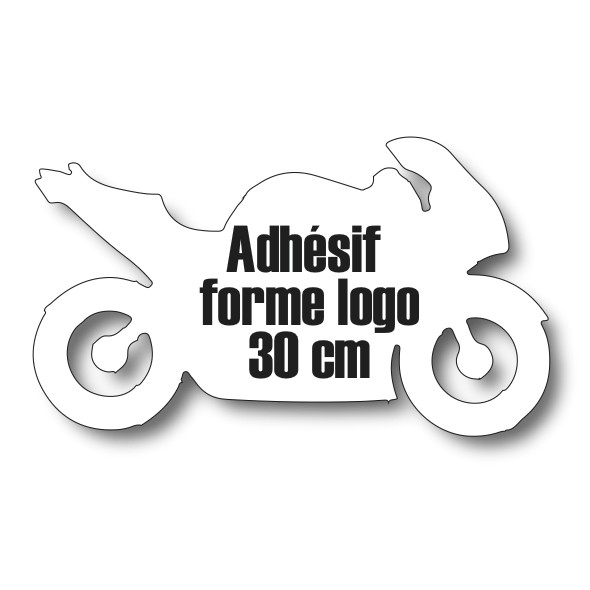 Adhésif à la forme de votre logo 30cm