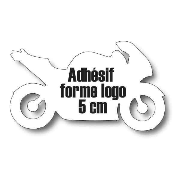 Adhésif à la forme de votre logo 5 cm