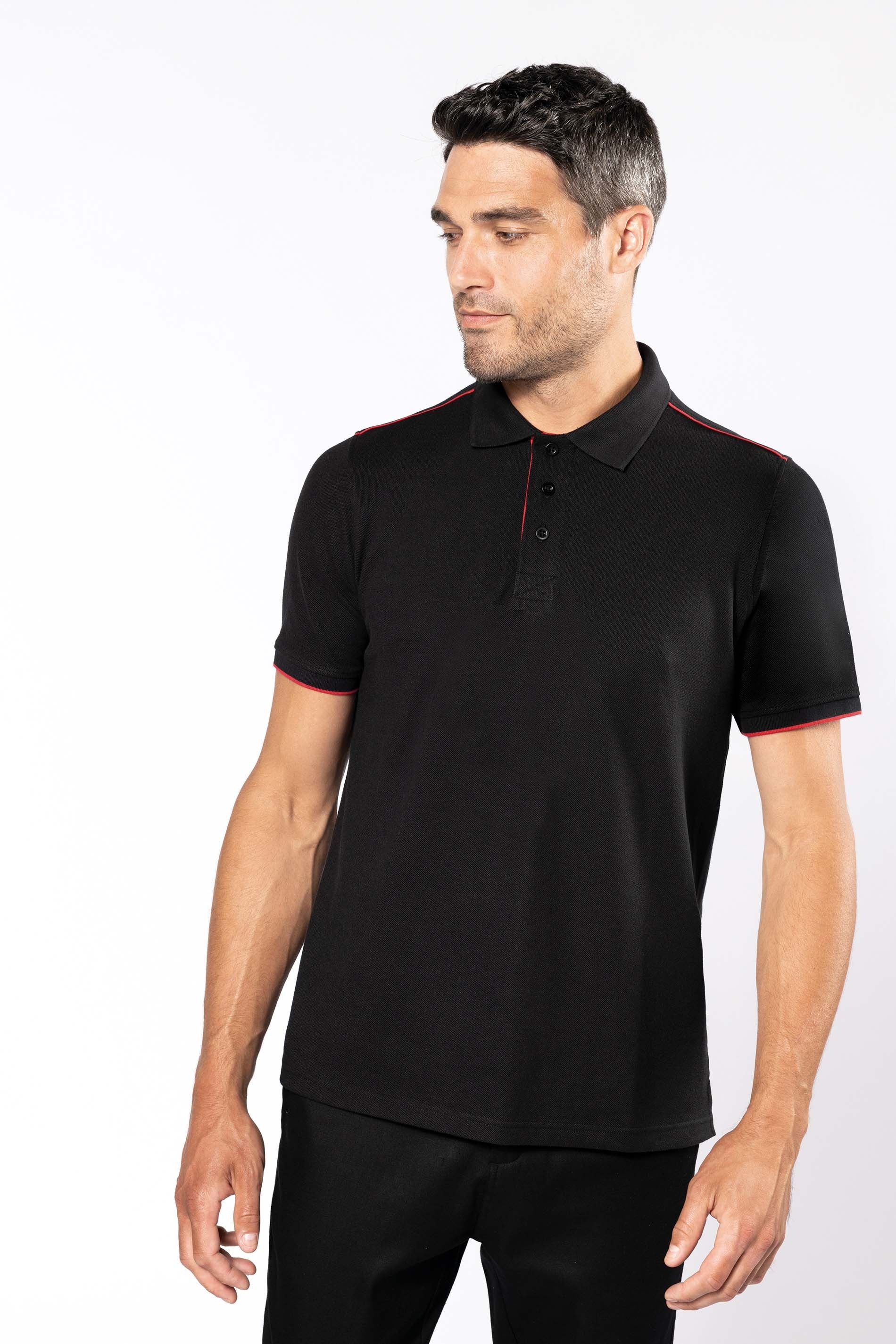 Polo DayToDay contrasté manches courtes homme