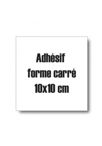 Adhésif à la forme carré 10cm