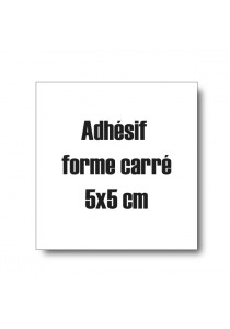 Adhésif à la forme carré 5 cm