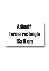 Adhésif forme rectangle 15X10cm