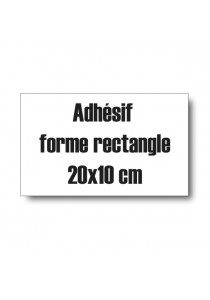 Adhésif forme rectangle 20X10cm