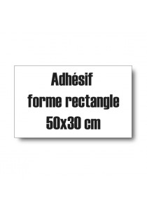 Adhésif forme rectangle 50X30cm