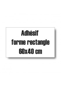 Adhésif forme rectangle 60X40cm