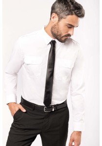 Chemise pilote manches longues homme