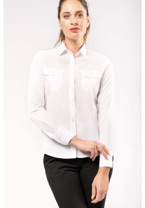 Chemise pilote manches longues femme