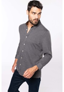 Chemise jacquard manches longues