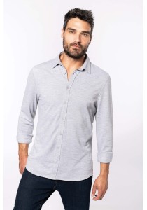 Chemise maille piquée manches longues