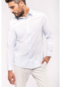 Chemise popeline manches longues homme