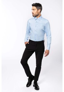 Chemise ajustée manches longues sans repassage