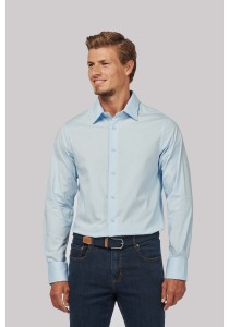 Chemise coton / élasthanne manches longues (rupture sur toutes les tailles pour les blanches jusqu'au 05/02/2022)