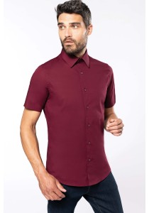 Chemise coton / élasthanne manches courtes