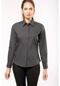 Chemise popeline manches longues femme