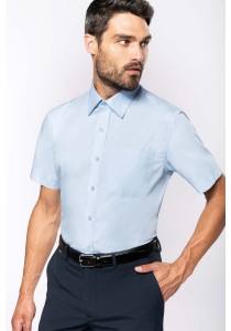 Chemise popeline manches courtes