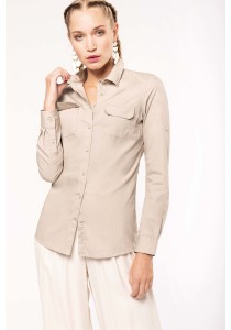 Chemise safari manches longues femme