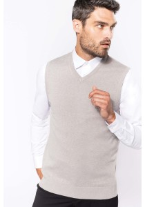 Pull col V sans manche