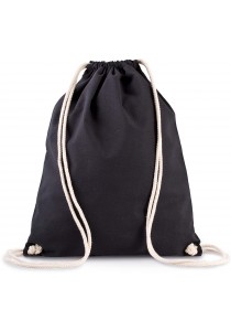 Sac à dos en coton bio avec cordelettes