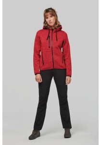 Veste capuche chinée femme