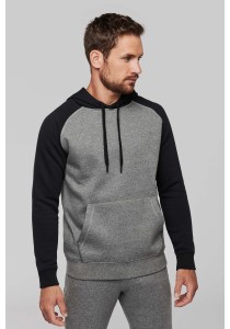 Sweat-shirt capuche bicolore adulte