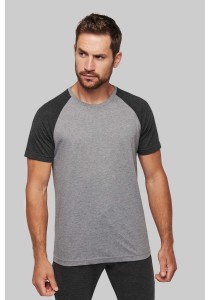 T-shirt triblend bicolore sport manches courtes adulte