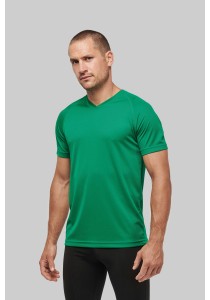 T-shirt de sport manches courtes col v homme