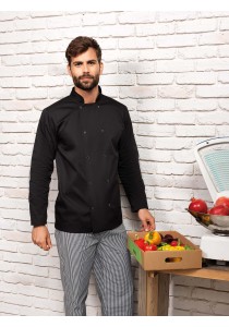 Veste de cuisine manches longues à boutons pression