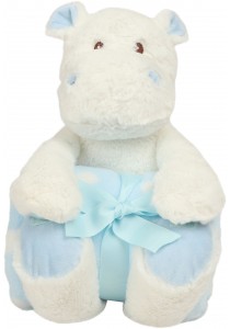 Peluche hippopotame avec couverture